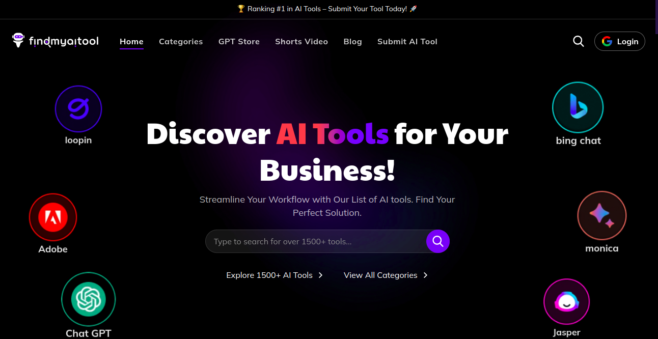 Find My AI Tool Home Page