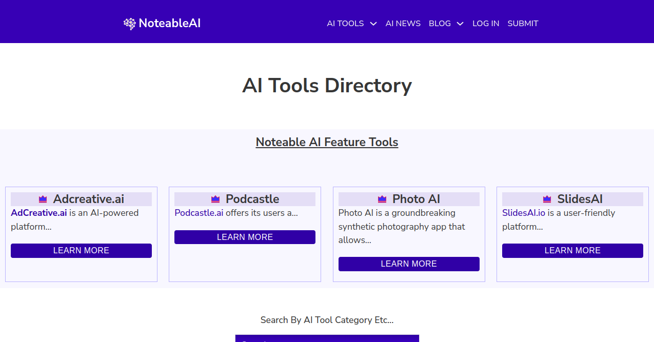 Noteable AI Home Page