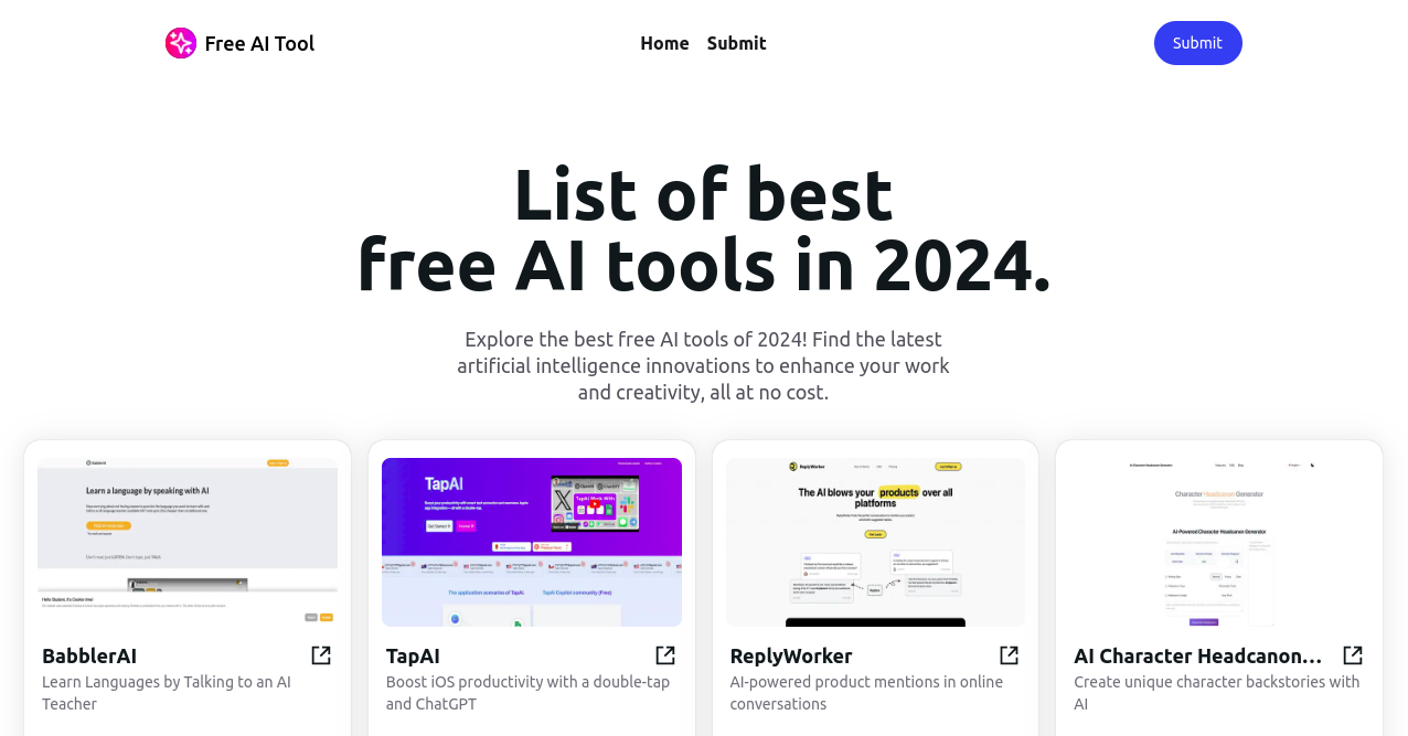  Free AI Tool Home Page