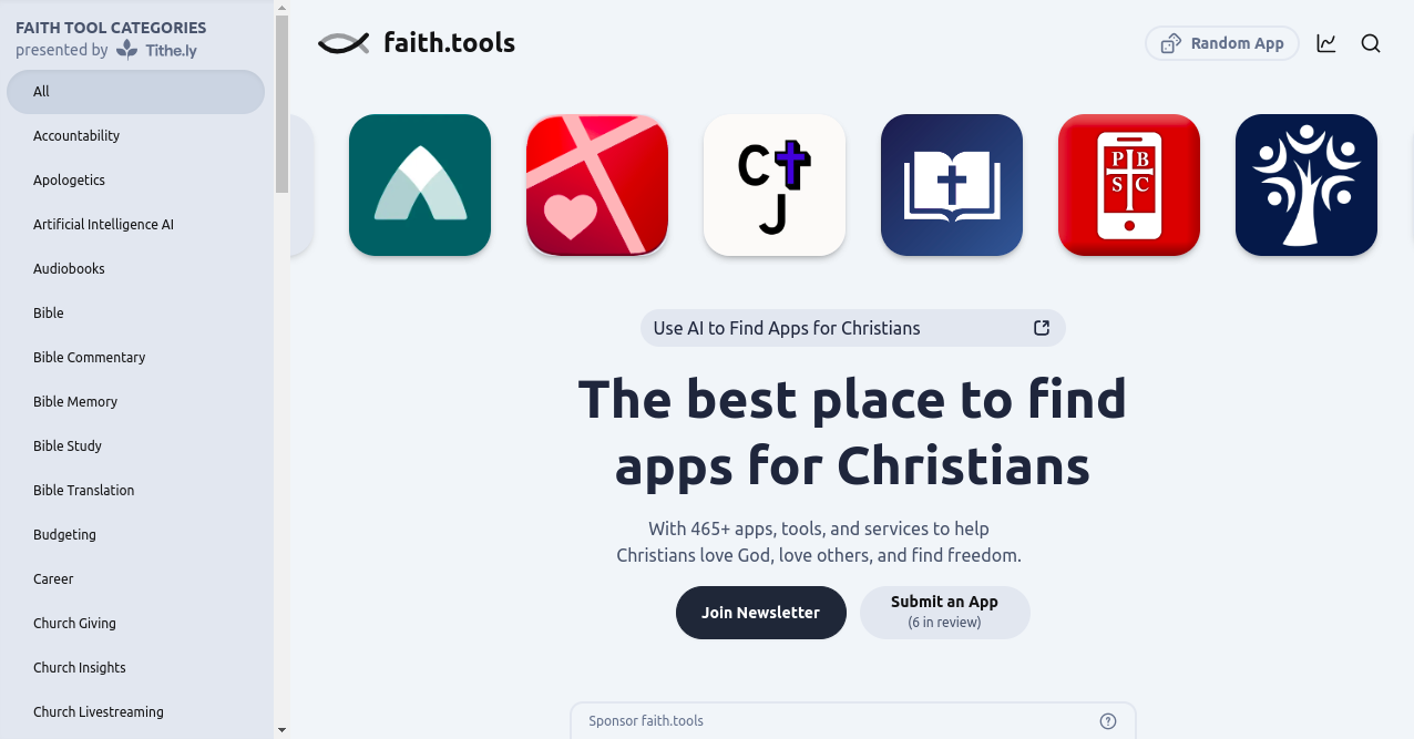 Faith Tools Home Page