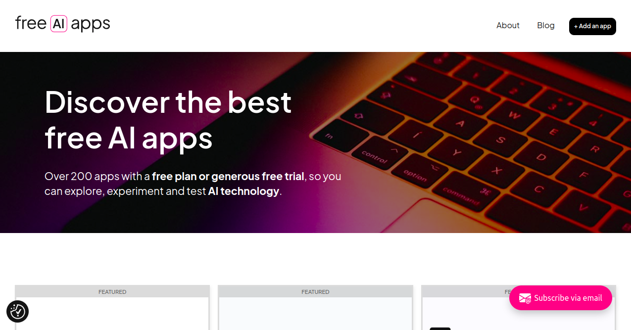 Free Apps AI Home Page