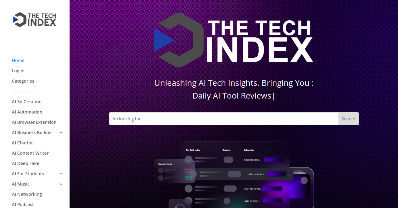  The Tech Index Home Page