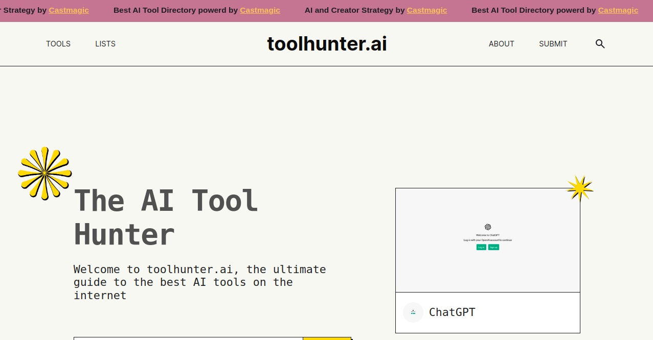 Tool Hunter Home Page