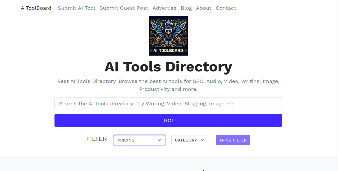 AI Tool Board	 Home Page