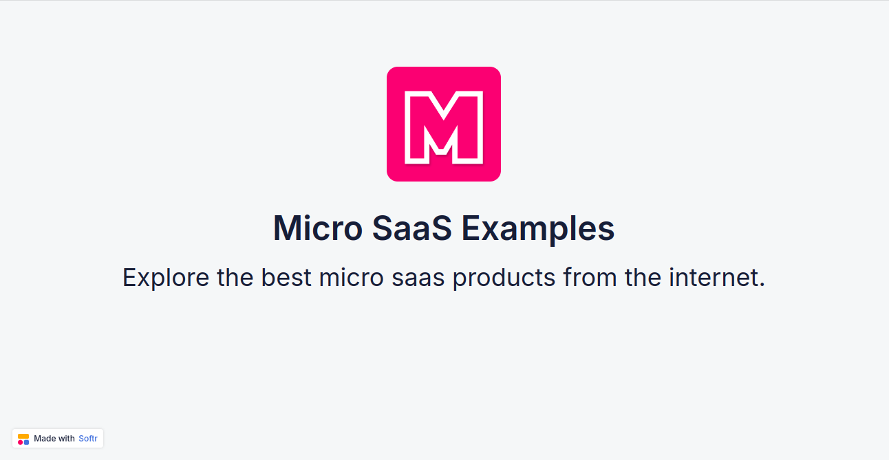 Micro SaaS Examples Home Page