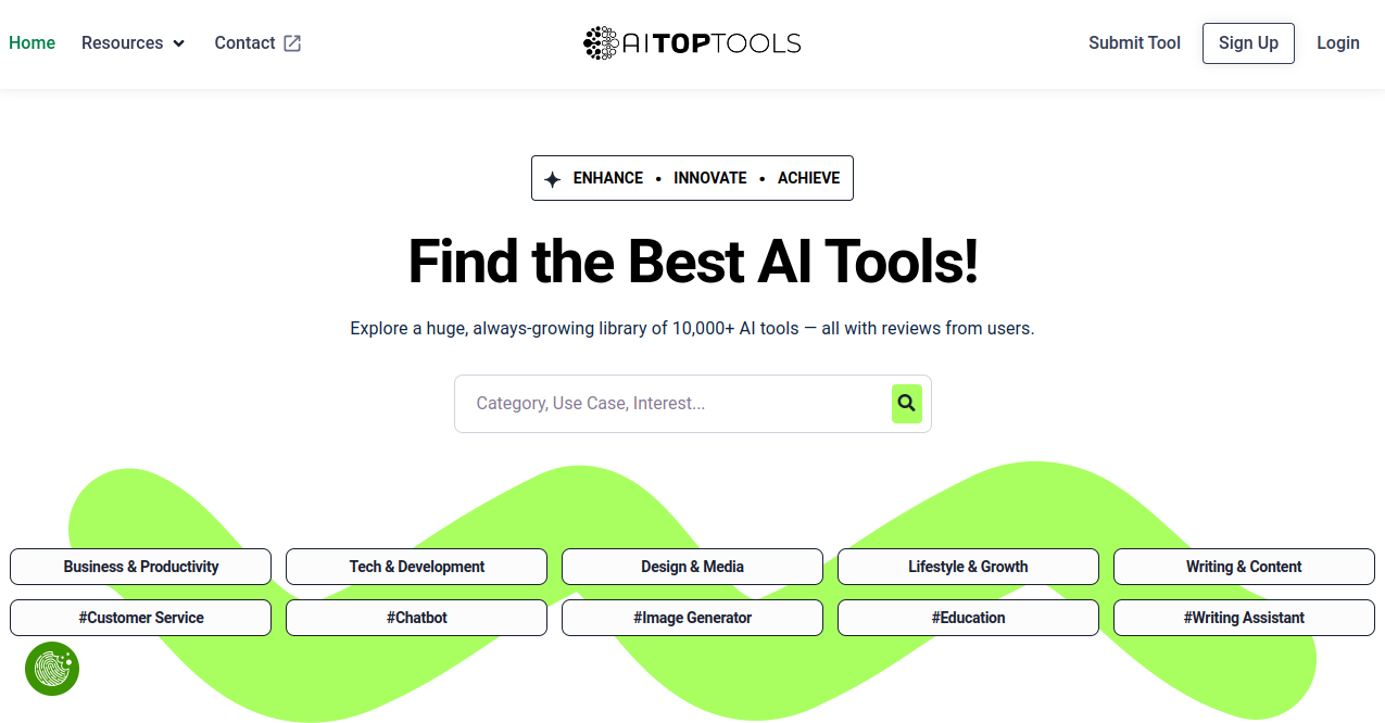 AI Top Tools Home Page