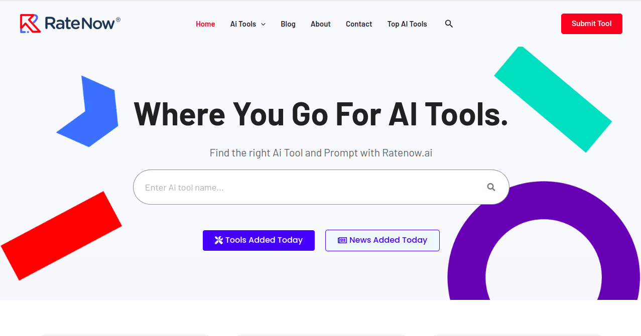 RateNow.ai Home Page