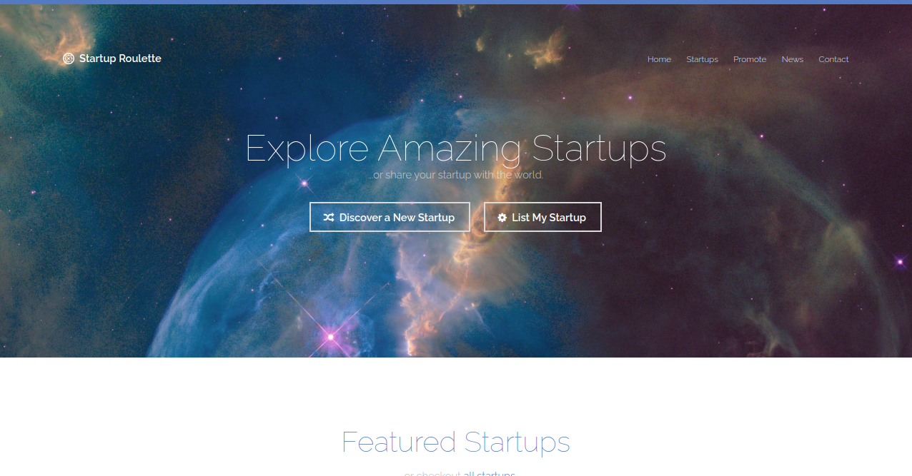 Startup Roulette	 Home Page