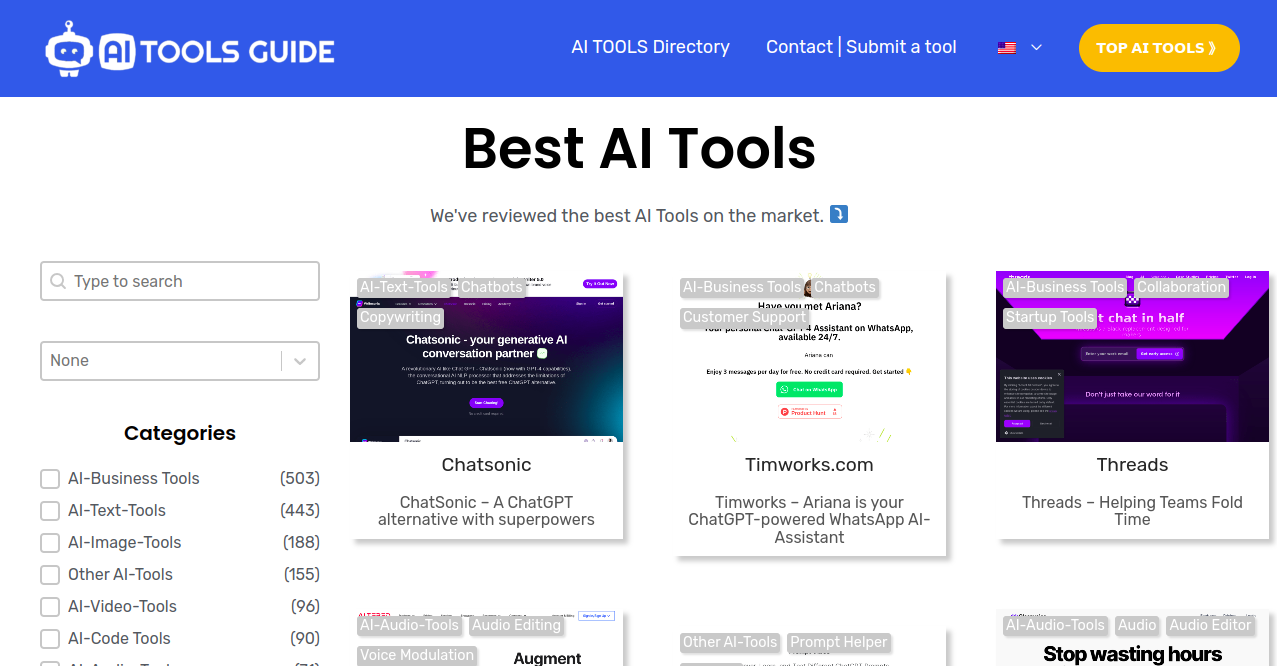 AI Tools Guide	 Home Page