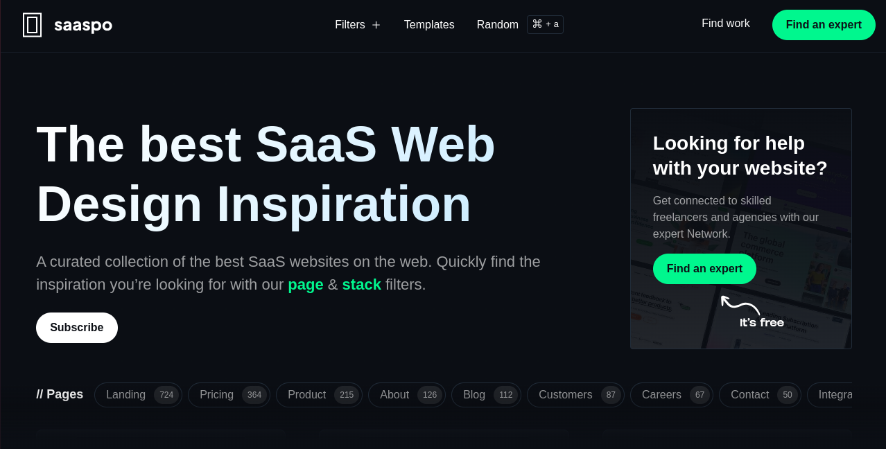 SaaSpo Home Page