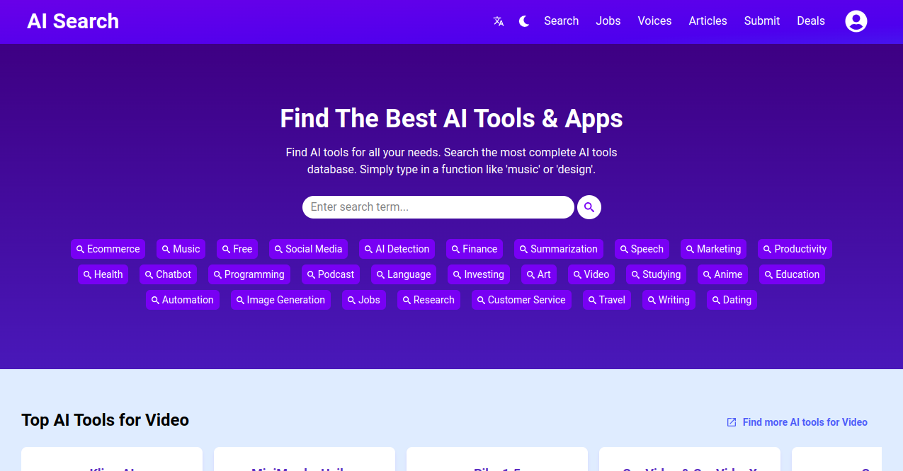 AI Search	 Home Page