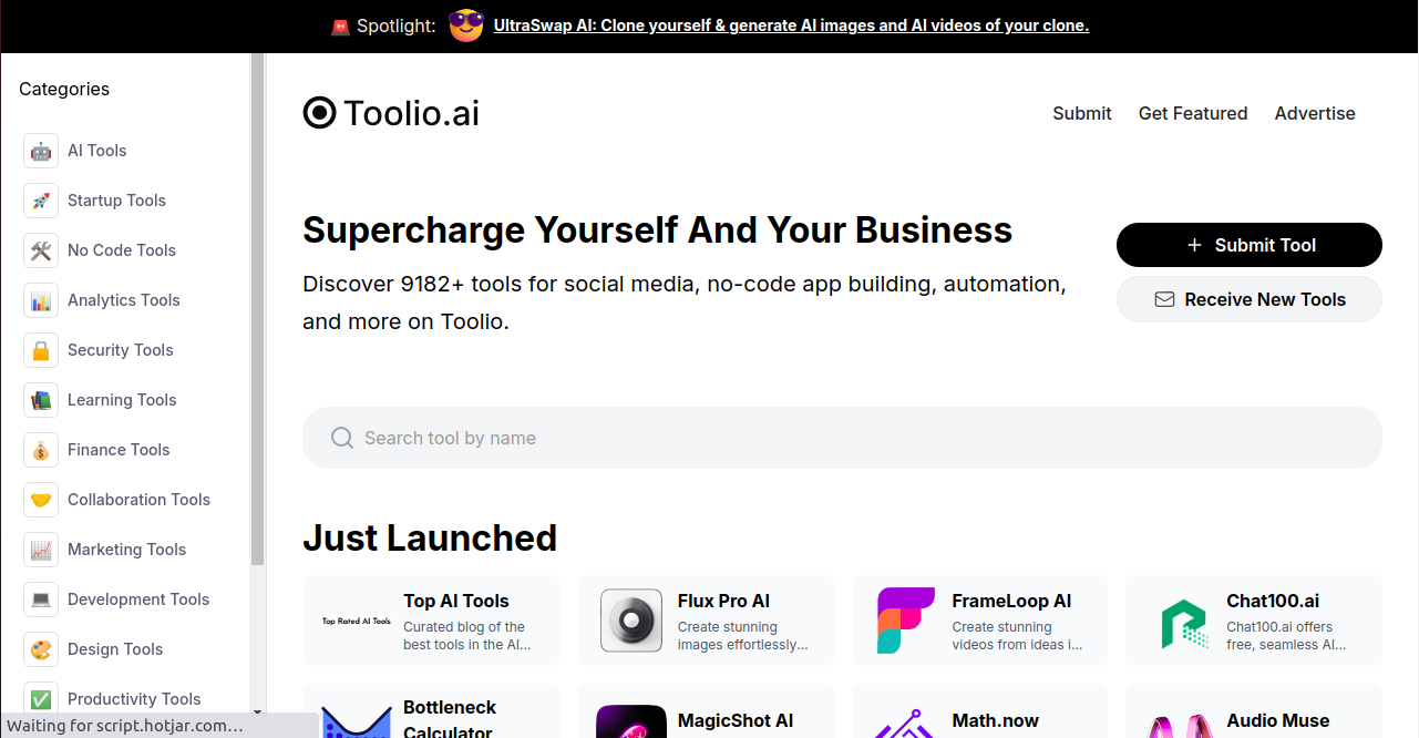  Toolio AI Home Page