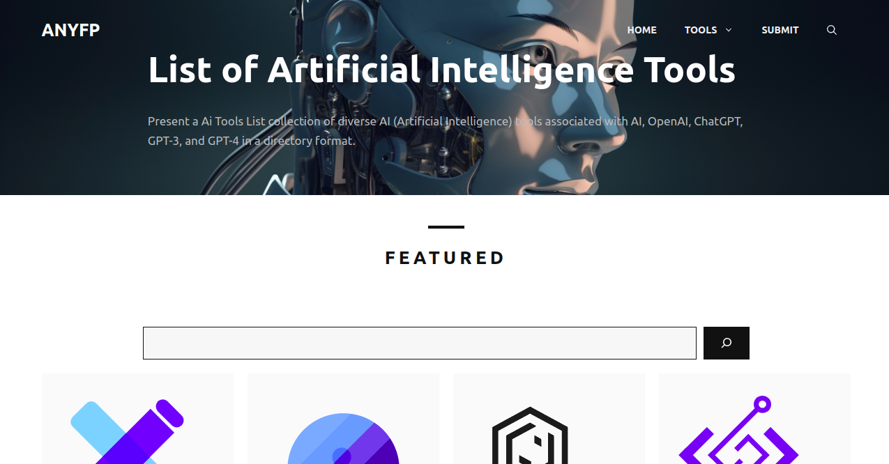 AnyFP AI Tools Home Page