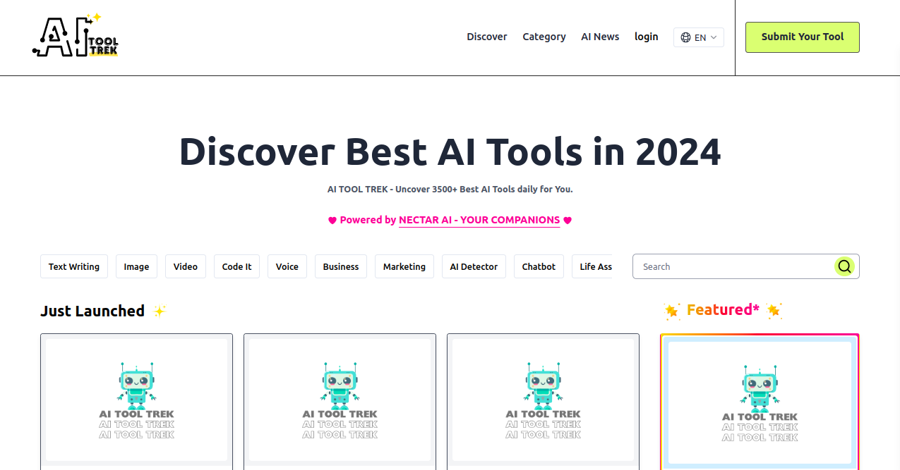  AI Tool Trek Home Page