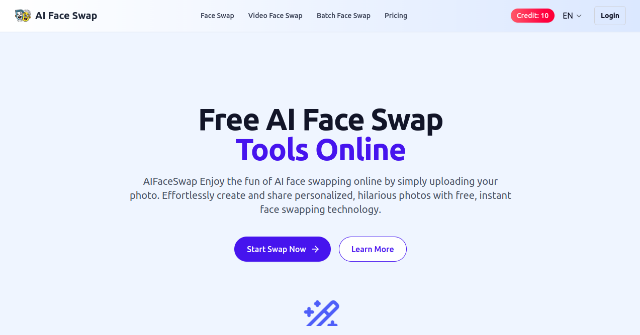 AI Face Swap Home Page