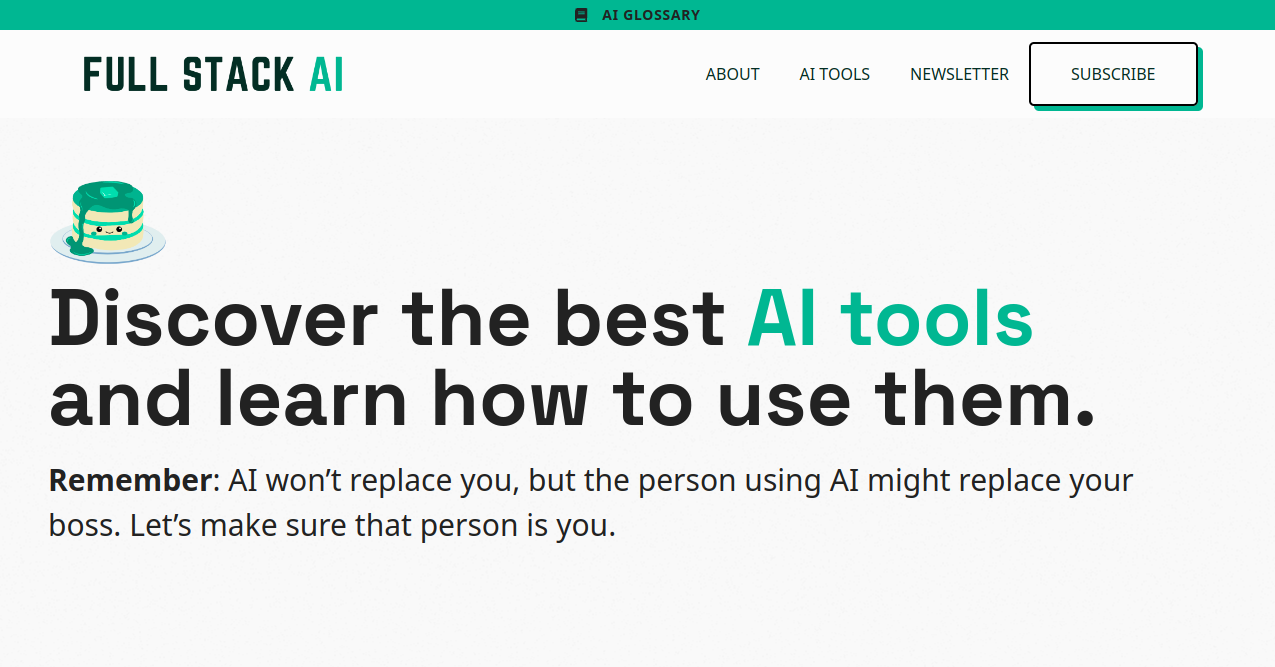 Full Stack AI Home Page