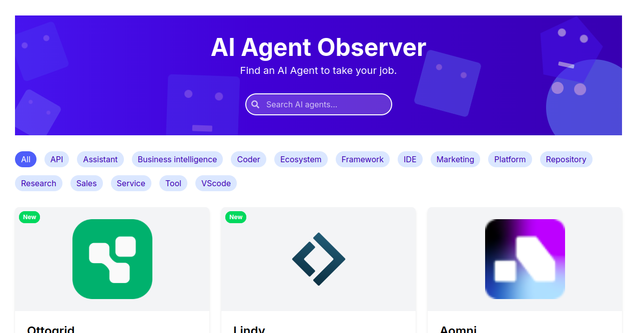 AI Agent Observer Home Page