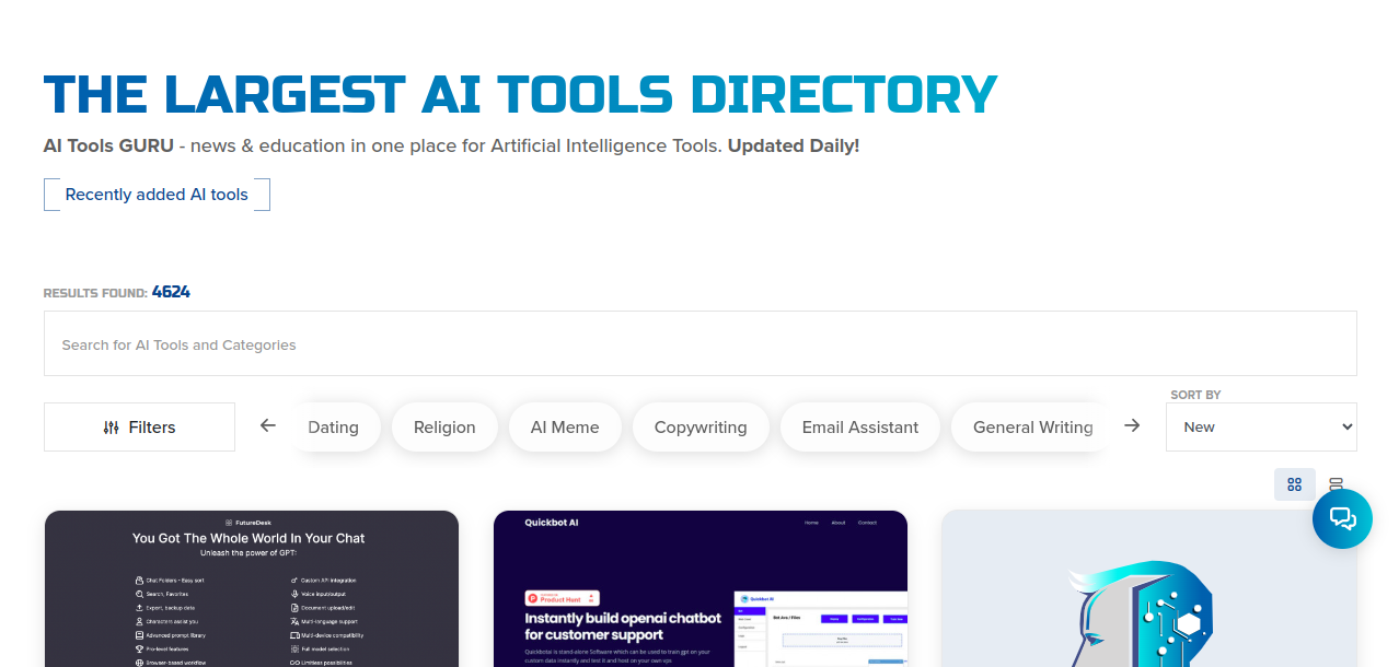 AI Tool Guru	 Home Page