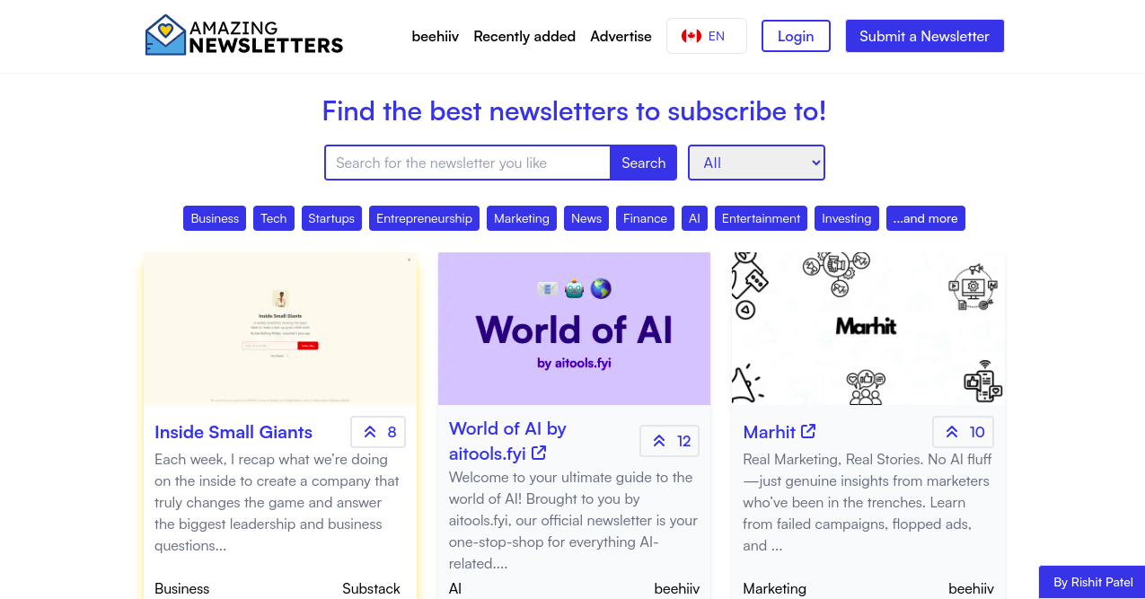 Amazing Newsletters Home Page