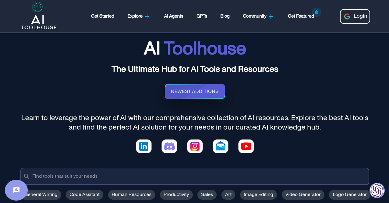 AI Toolhouse Home Page