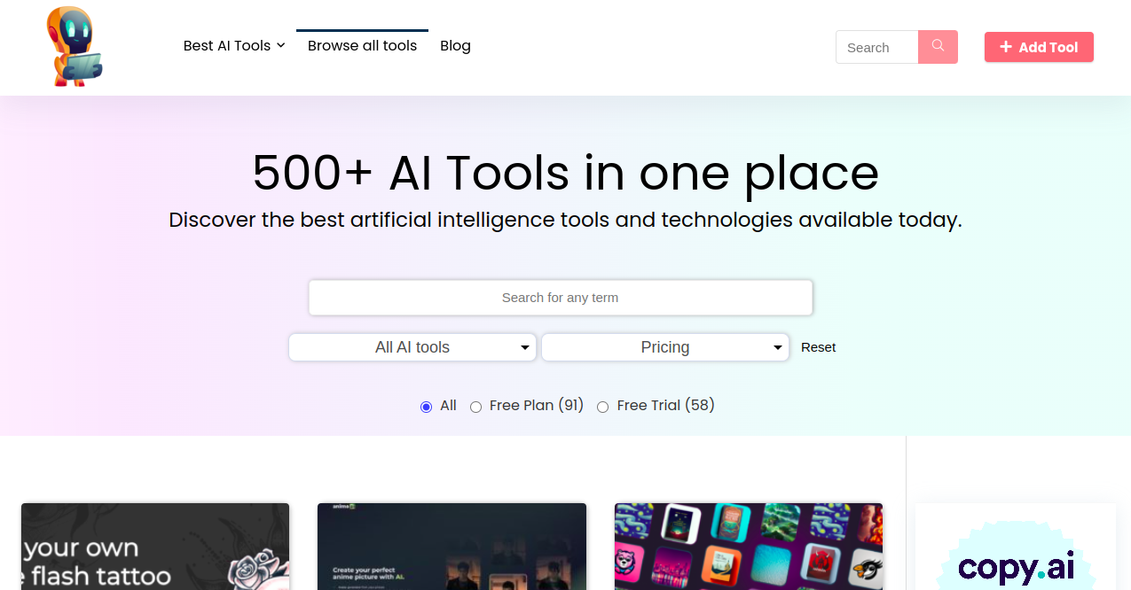 Tool Assistant Home Page