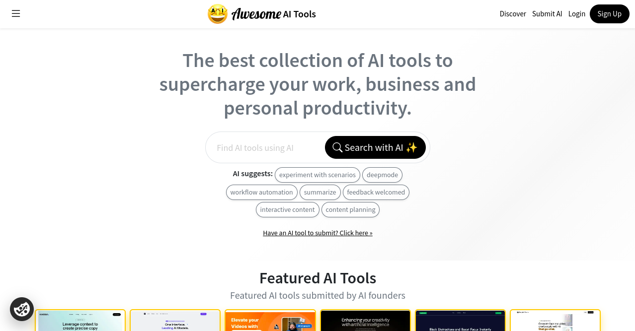 Awesome AI Tools Home Page