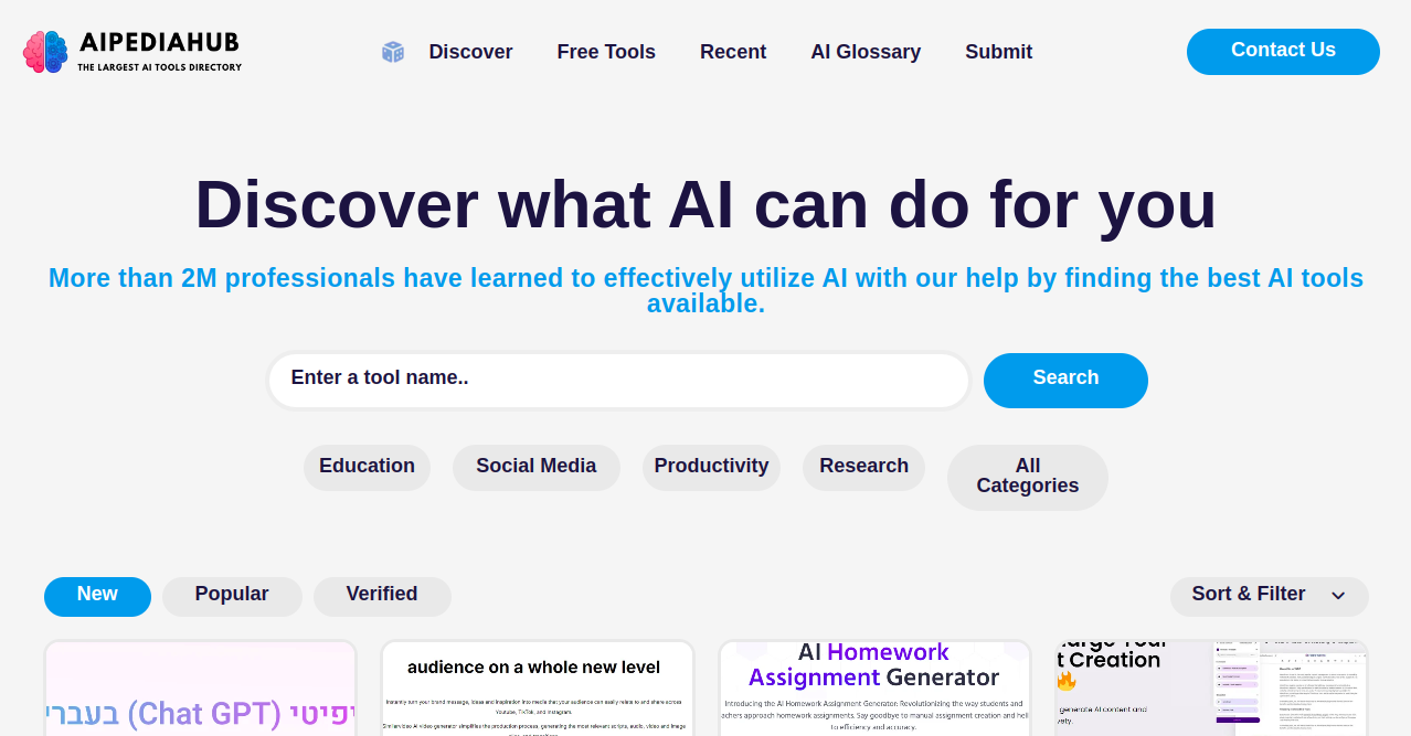 AI PEDIA HUB Home Page